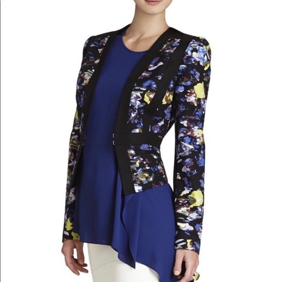 [BCBG MaxAzria] Blue Orient Print Keeley Blazer Jacket - Picture 5 of 10